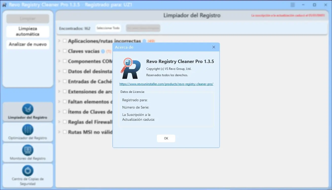 Revo Registry Cleaner