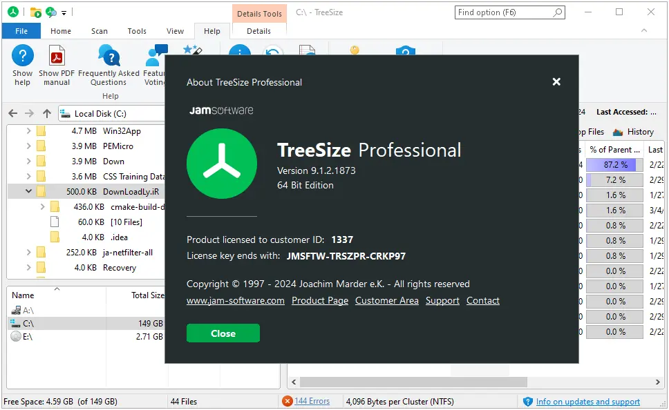 TreeSize Professional